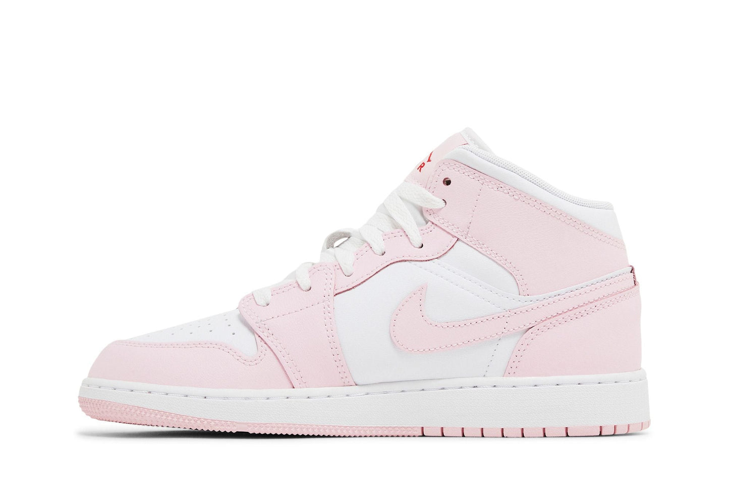 [dq8423-608] Grade School Air Jordan Retro 1 Mid 'pink Foam Fire Red'