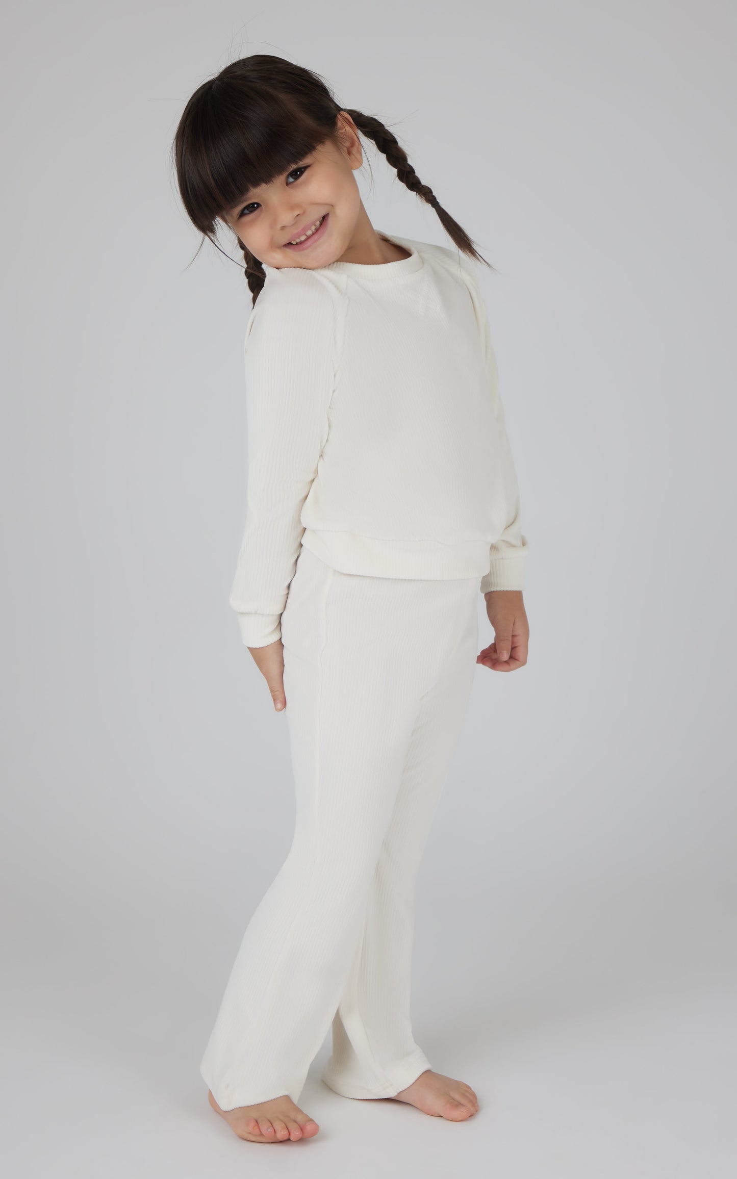 4-6X 2 PC Ribbed Velour Top and Flare Leg Pant