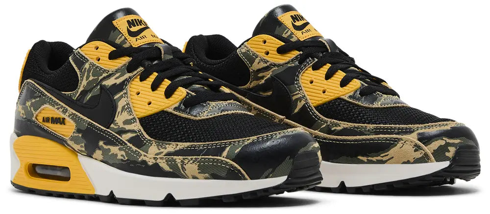[if1721-001] Mens Nike Air Max 90 Prm Camo 'black University Gold Camo'
