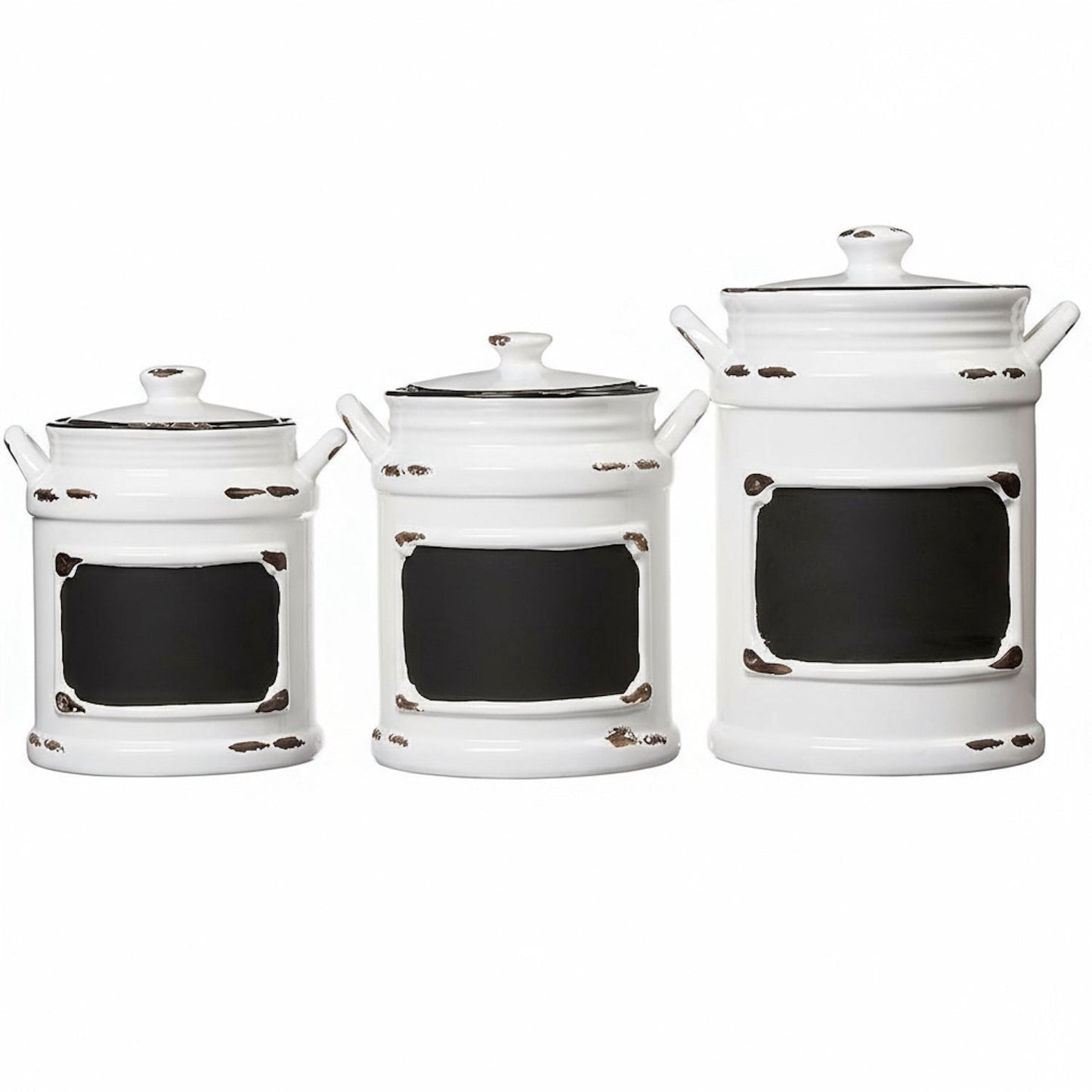 Jay Companies Vintage Black Set Of 3 Canister