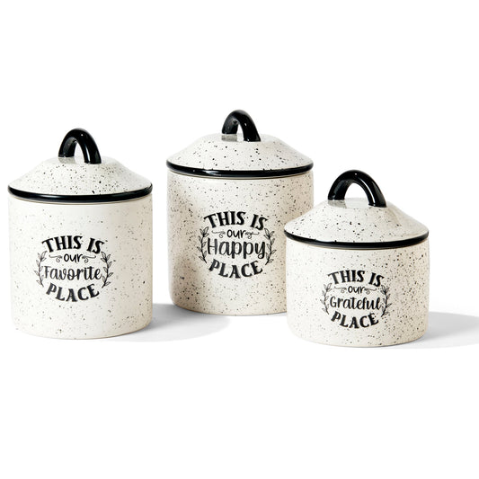 Jay Companies Happy Place 3-Piece Kitchen Canister Set