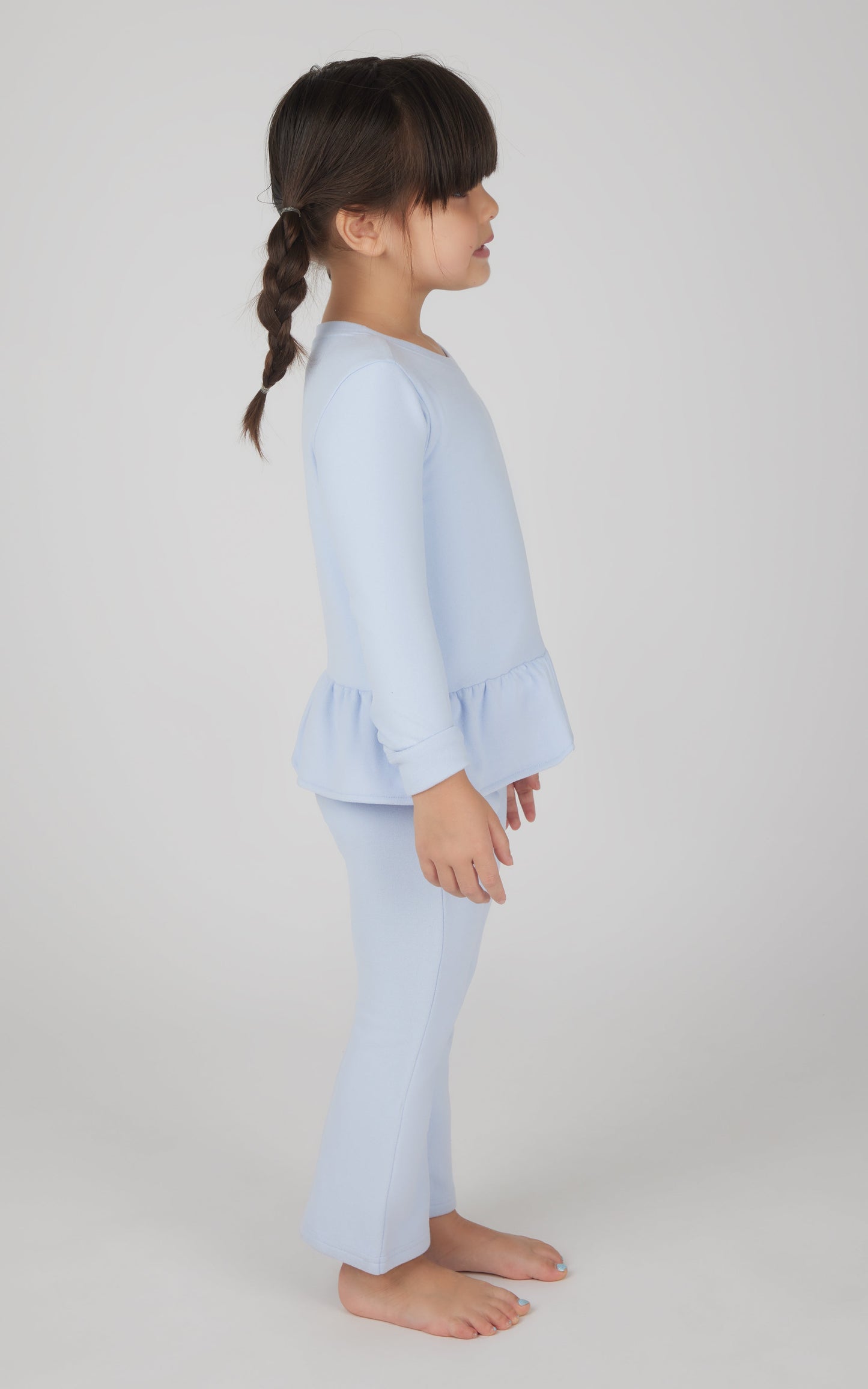 Toddler 2 PC Melange Pullover Top and Flare Leg Pant