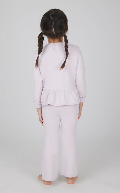 Toddler 2 PC Melange Pullover Top and Flare Leg Pant