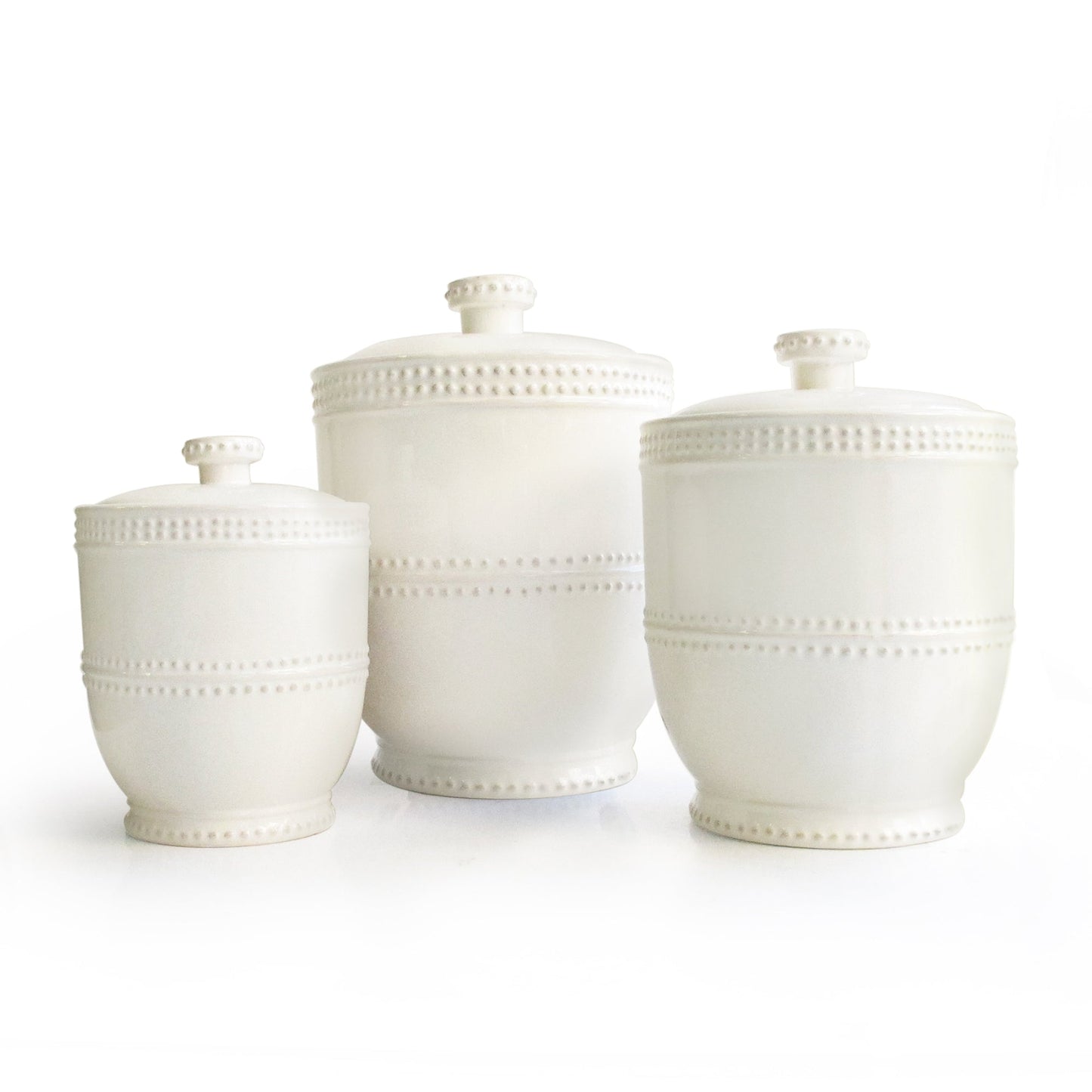 Jay Companies Bianca Bead 3 Pieces Canister Set