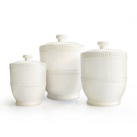Jay Companies Bianca Bead 3 Pieces Canister Set