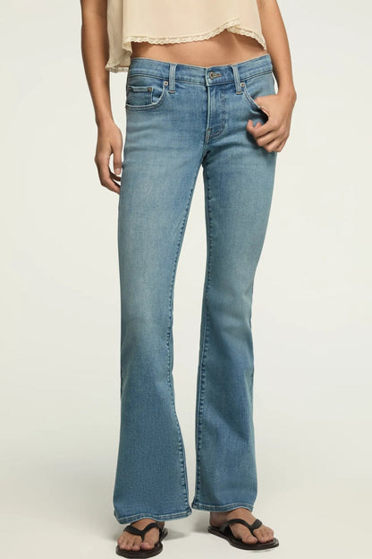 Lucky Brand Women's Mid Rise Sweet Flare - Dreamer's Drift Wash