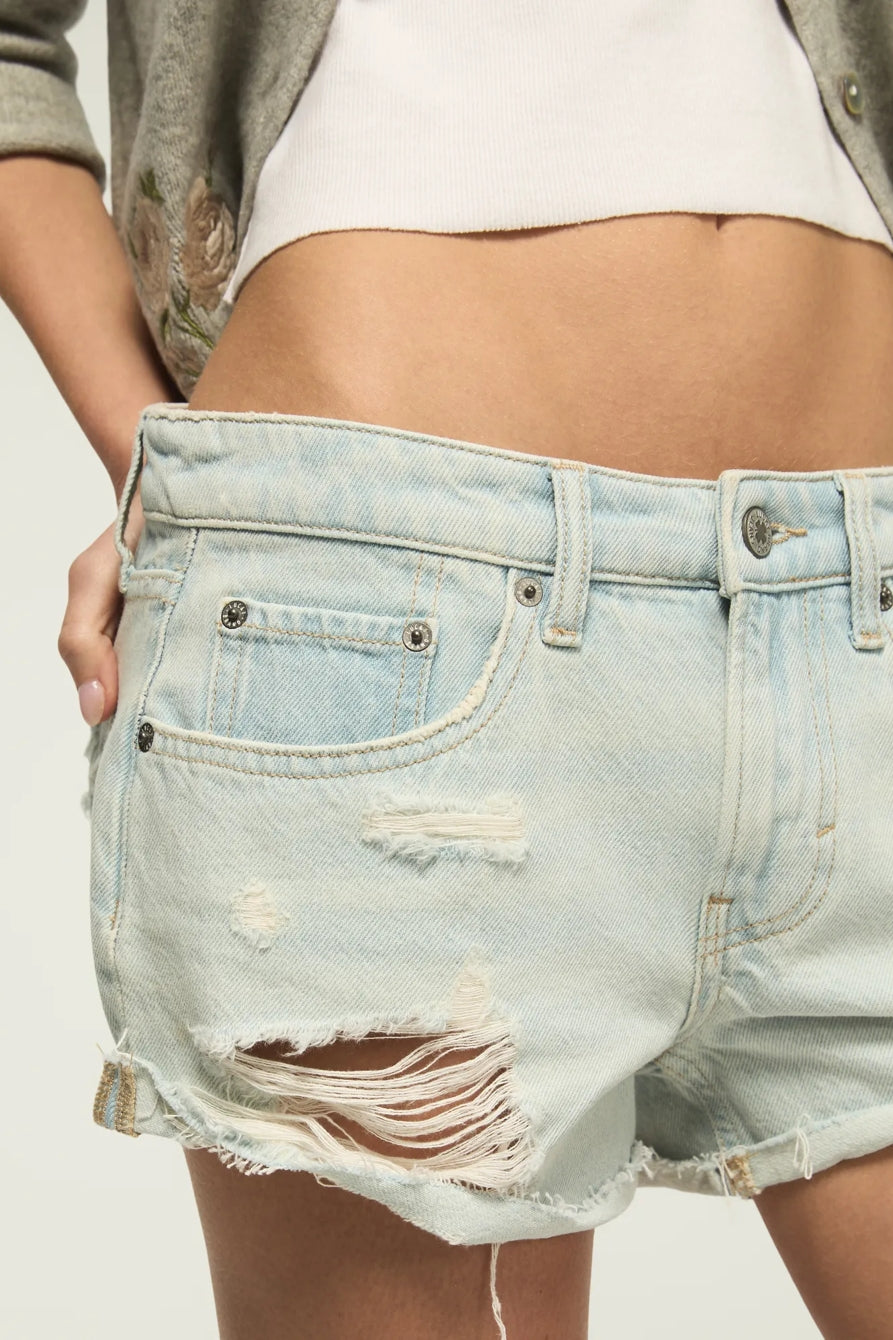 Lucky Brand Women's Mid Rise Festival Short - Trickle Down Wash