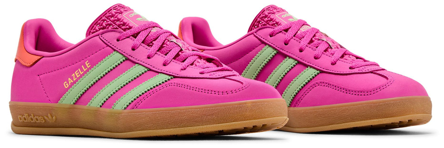 adidas Women's Gazelle Indoor 'Semi Lucid Fuchsia Semi Green Spark Coral' Sneakers
