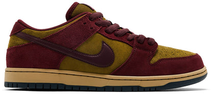 Nike Men's Sb Dunk Low 'Dark Team Red Olive Flak' Sneakers