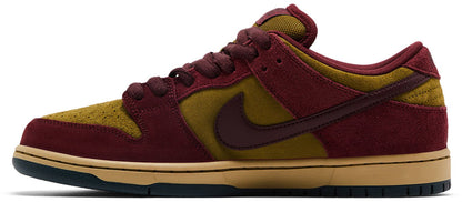 Nike Men's Sb Dunk Low 'Dark Team Red Olive Flak' Sneakers