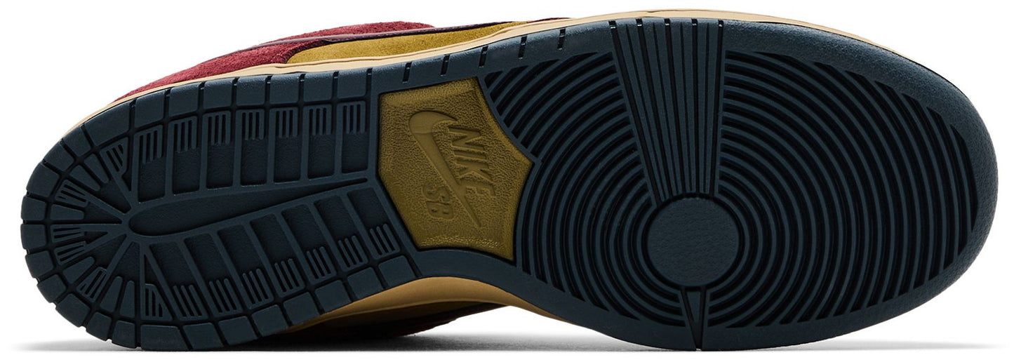 Nike Men's Sb Dunk Low 'Dark Team Red Olive Flak' Sneakers