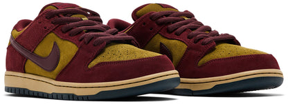 Nike Men's Sb Dunk Low 'Dark Team Red Olive Flak' Sneakers
