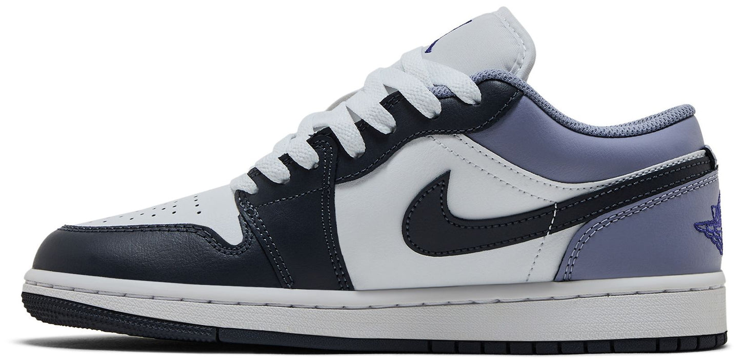 Air Jordan Men's Retro 1 Low 'White Indigo Haze' - 553558-145