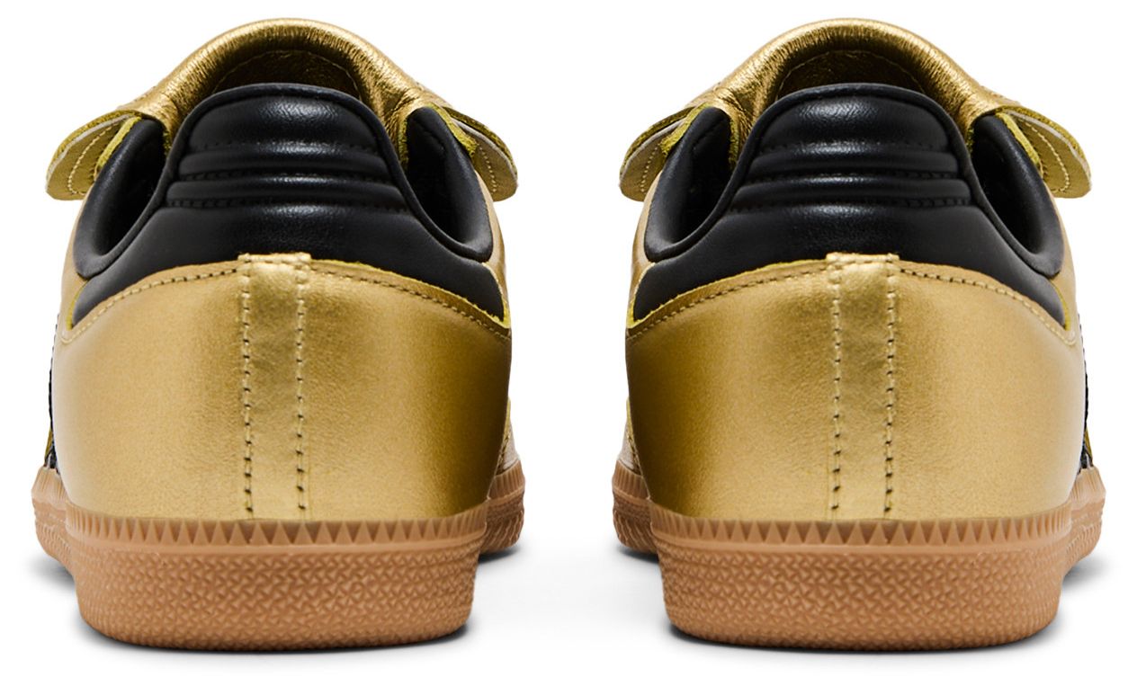 adidas Women's Samba Lt Long Tongue 'Gold Metallic Black Gum' Sneakers