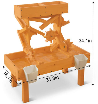 Outdoor Wooden Water Table for Toddlers | Kids’ Sensory Play Station