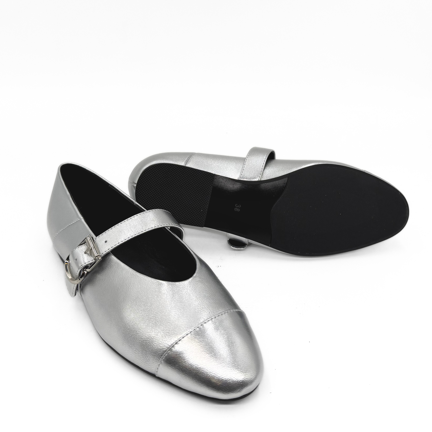 Reign Cap Toe Mary Janes - Silver