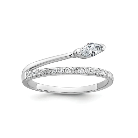 Fancy Cubic Zirconia Fashion Snake Pave Ring