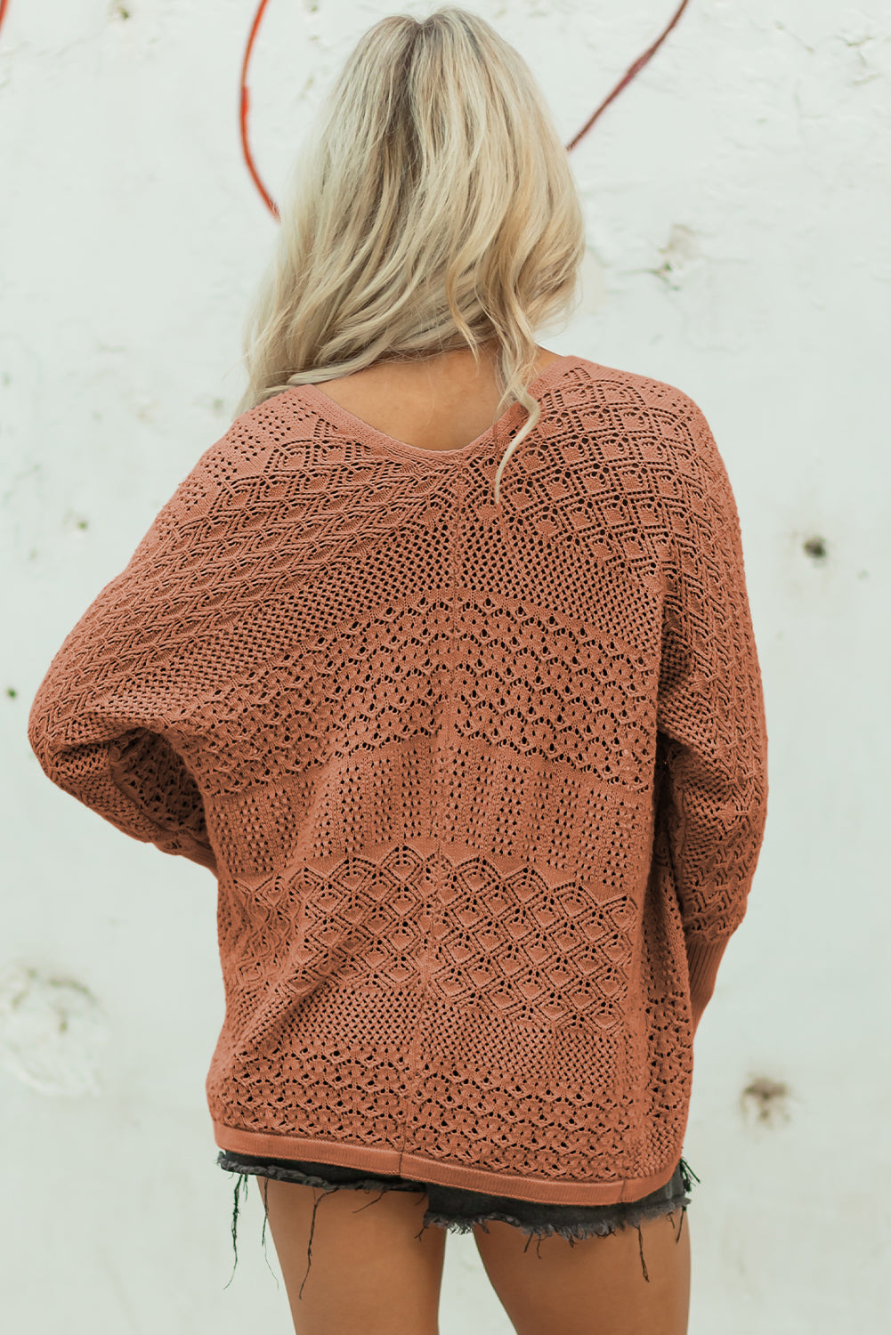 Threaded Pear Harmoni Knit Open Front Cardigan