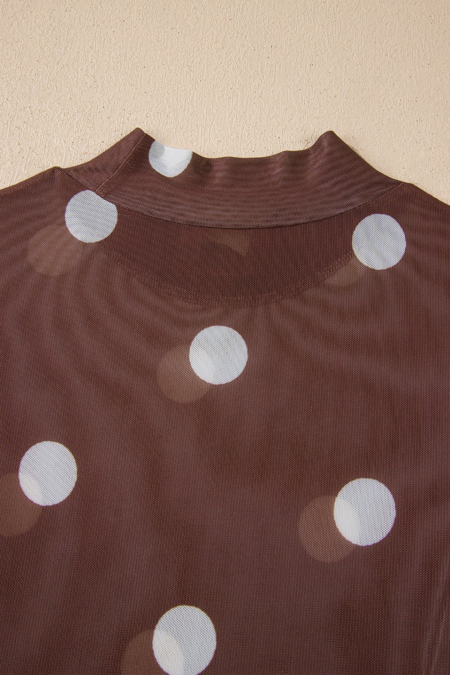 Threaded Pear Eliana Mesh Long Sleeve Bodysuit
