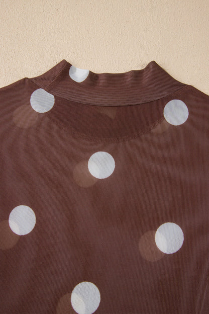 Threaded Pear Eliana Mesh Long Sleeve Bodysuit