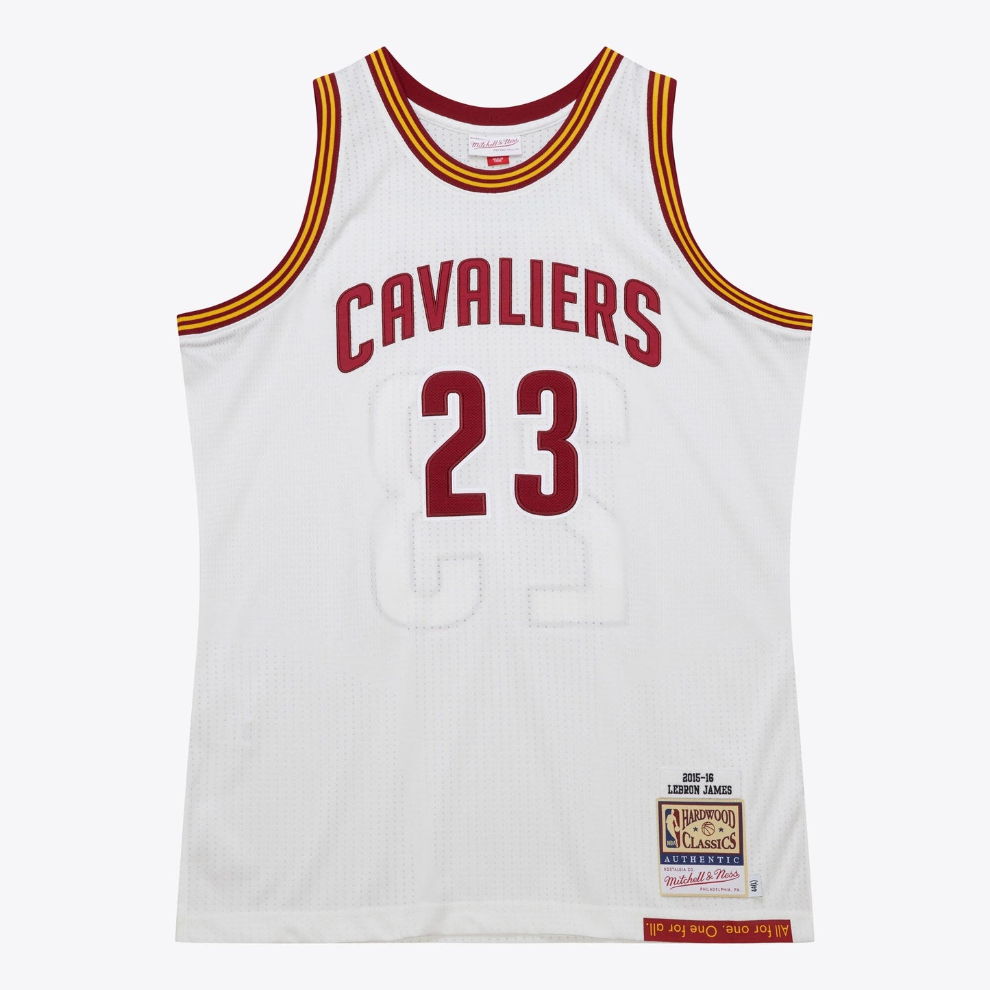 Mitchell & Ness Men's NBA White Jersey Cavaliers 2015 Lebron James