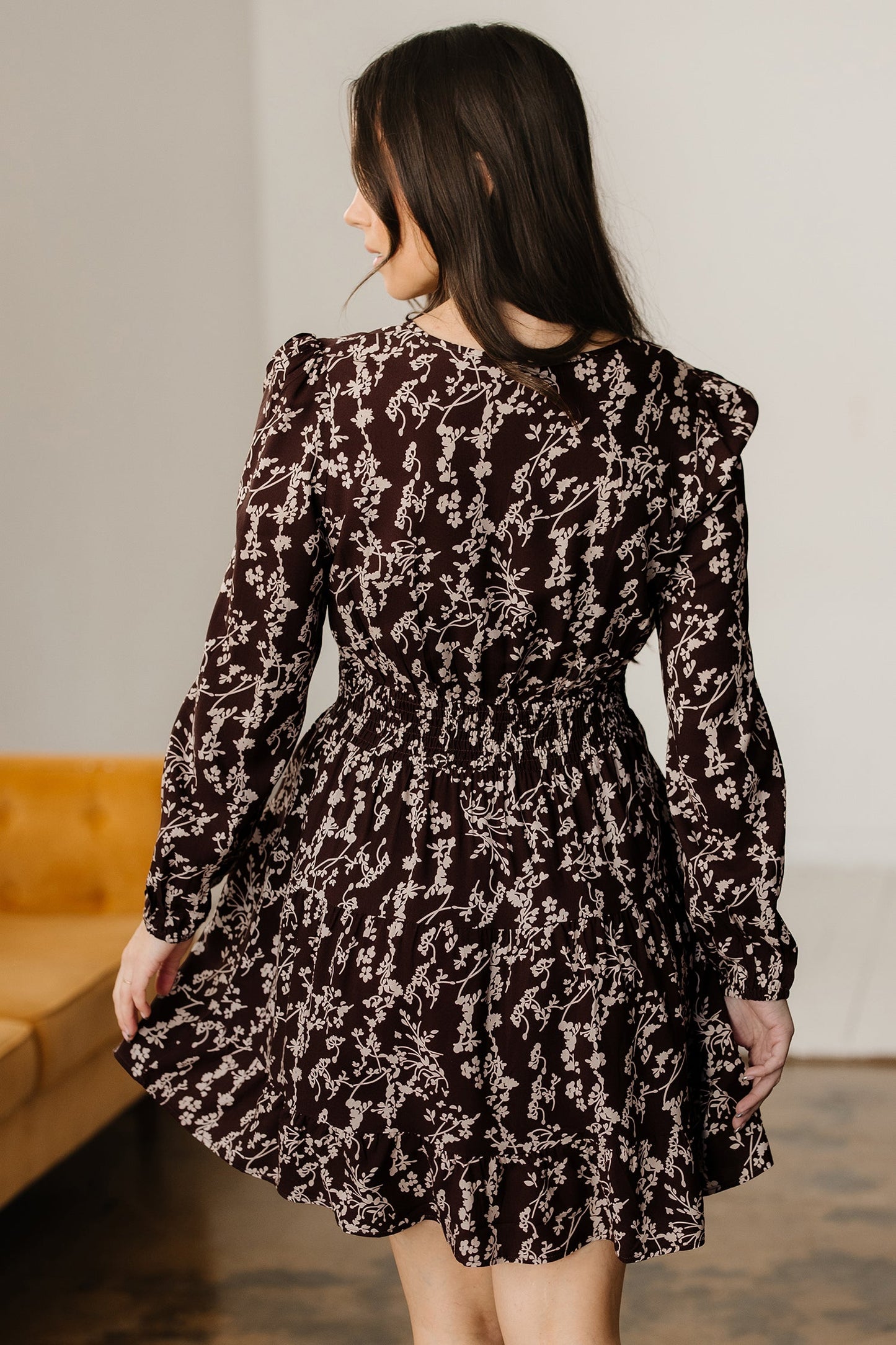 Threaded Pear Serenity Waist Flared Mini Dress