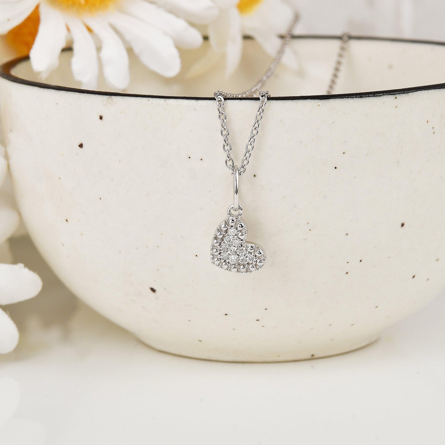 Lab Grown Diamond Heart Pave Pendant
