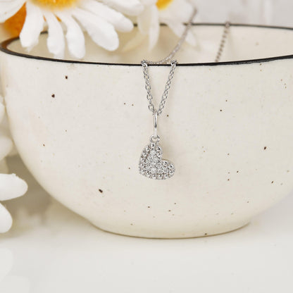 Lab Grown Diamond Heart Pave Pendant