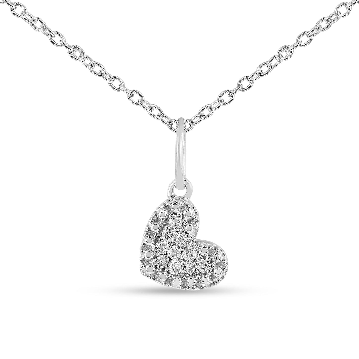 Lab Grown Diamond Heart Pave Pendant