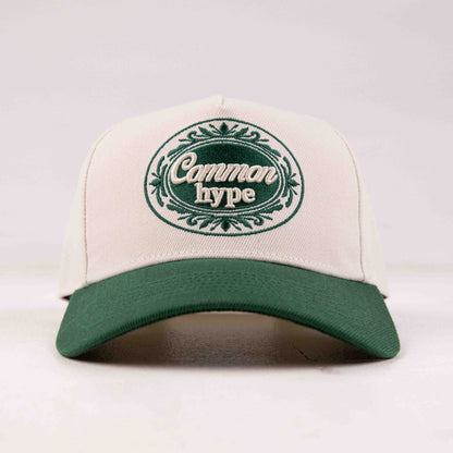 Common Hype Luxe Frame Snapback Hat Cream / Green