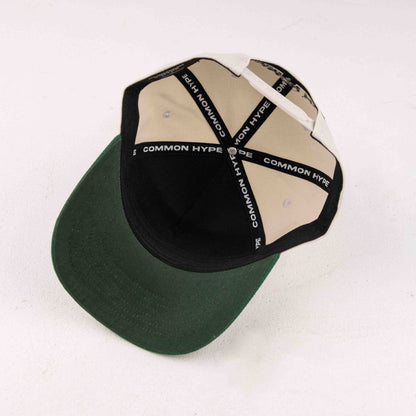 Common Hype Luxe Frame Snapback Hat Cream / Green