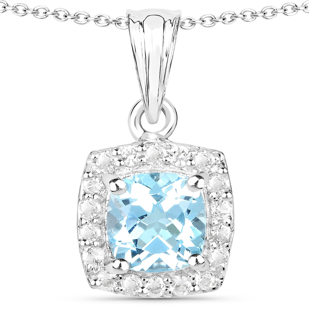 Silver Genuine Blue Topaz Set