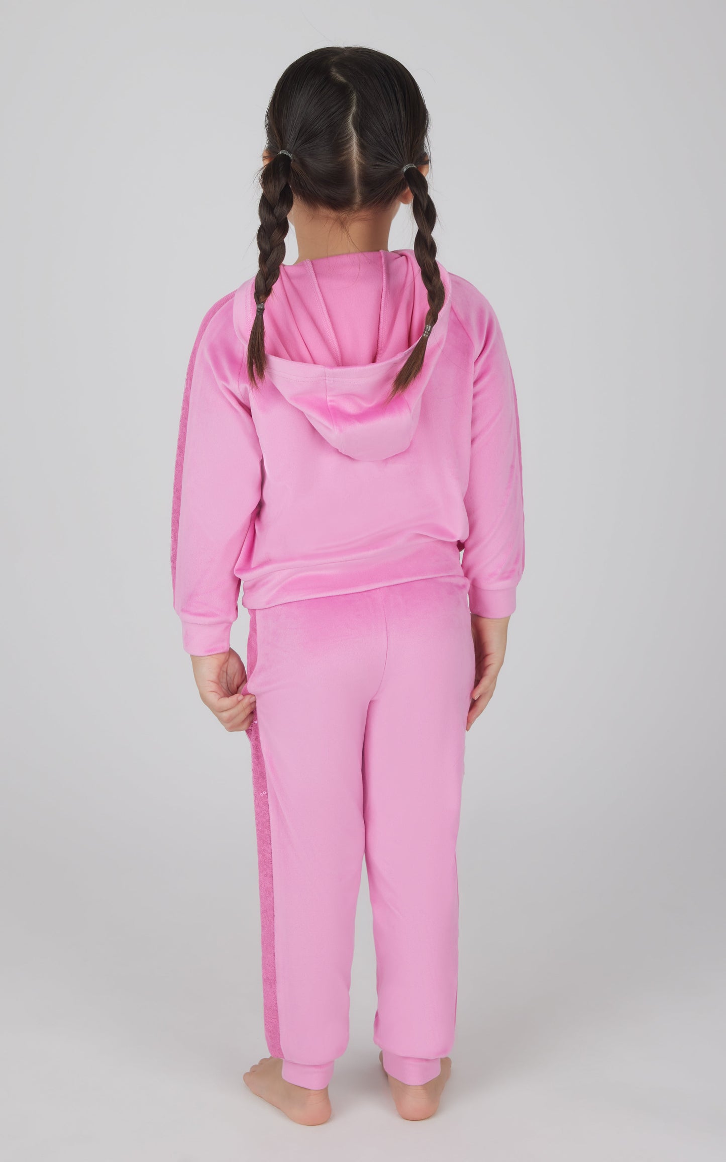 Toddler Girls 2 PC Velour Hoodie Jacket and Jogger