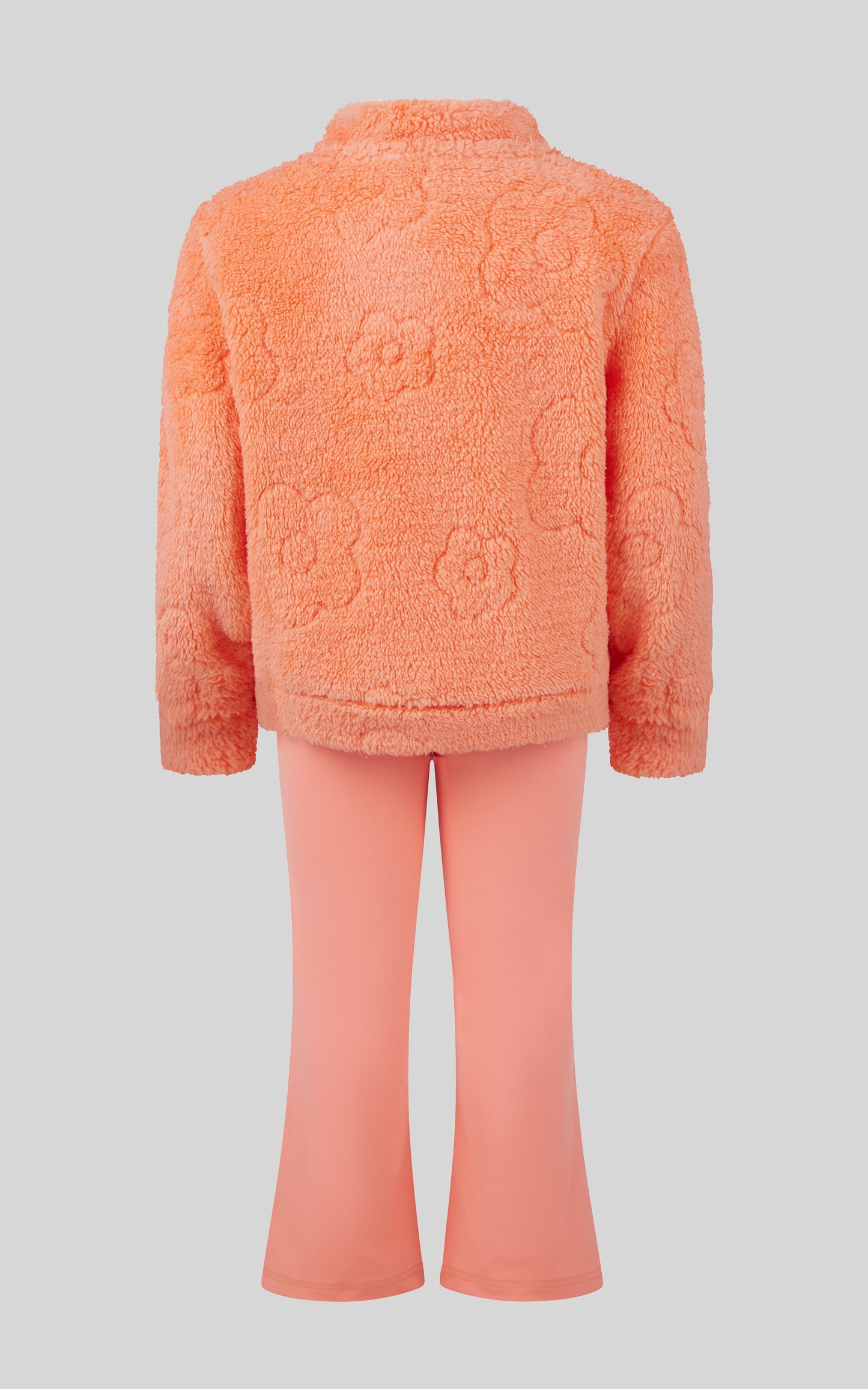 Toddler Girls 2 PC Jacquard Bomber Jacket and Flare Leg Pant