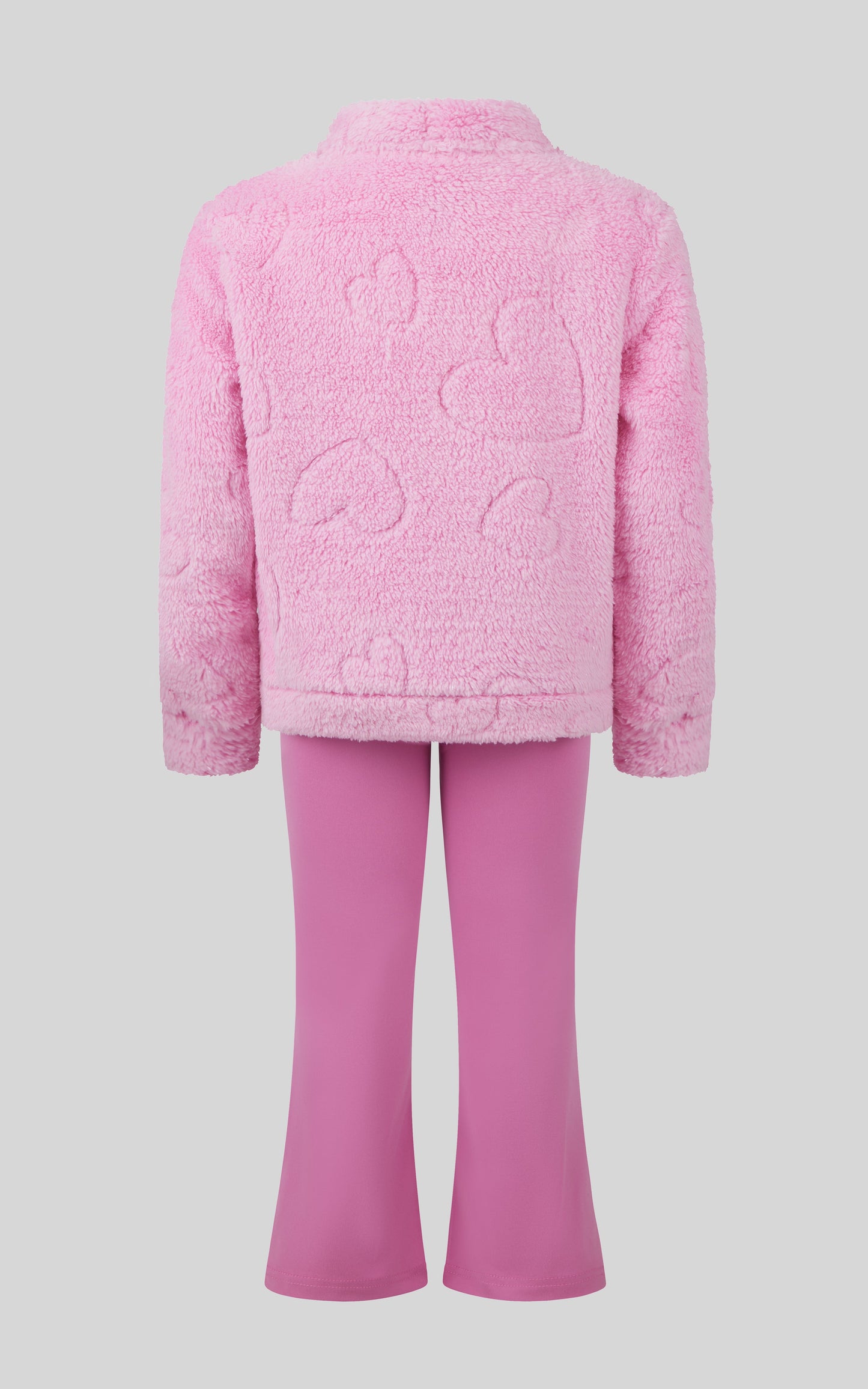 Toddler Girls 2 PC Jacquard Bomber Jacket and Flare Leg Pant