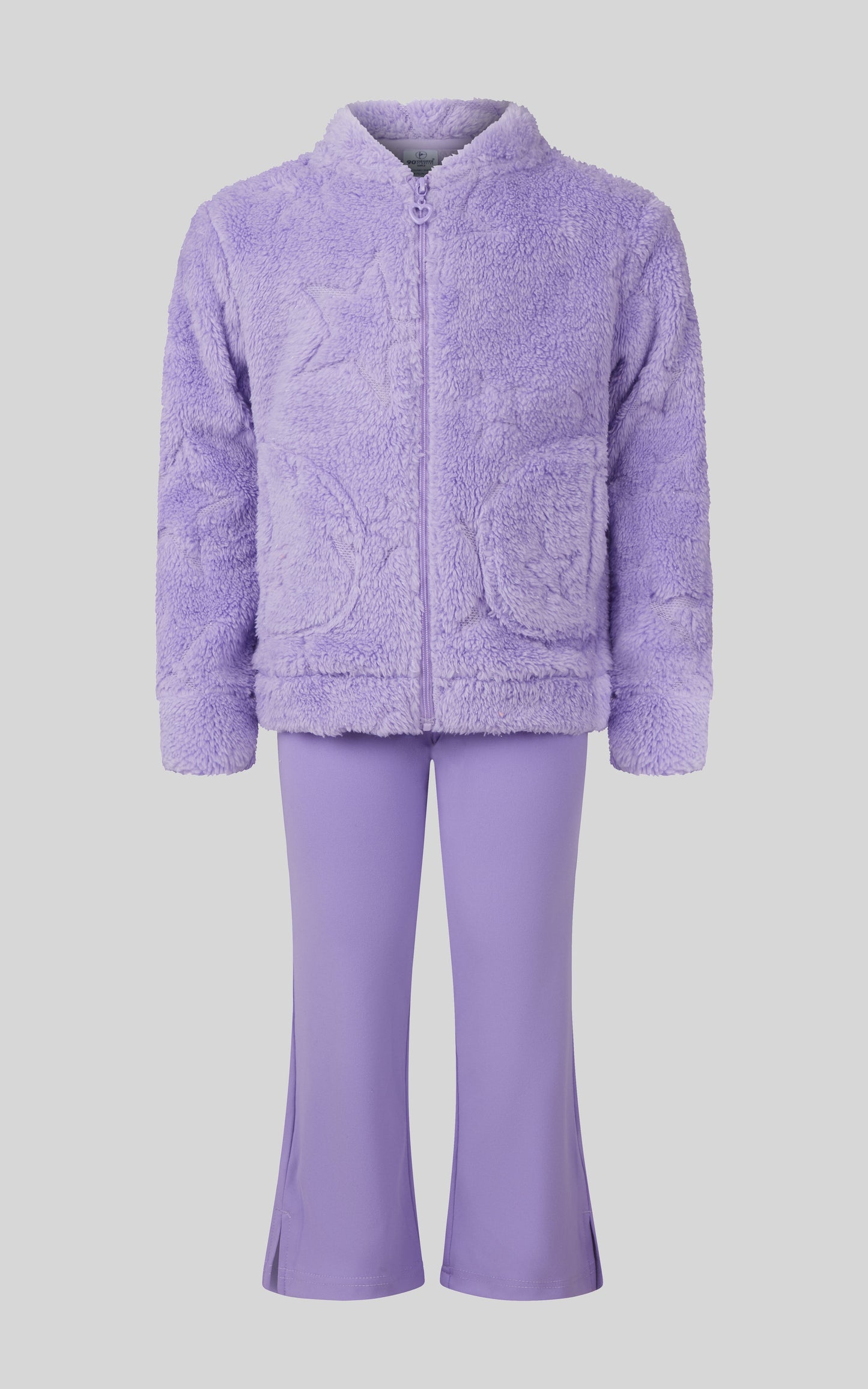Toddler Girls 2 PC Jacquard Bomber Jacket and Flare Leg Pant