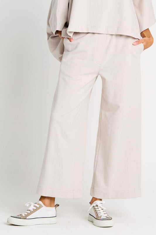 French Terry Flooded Pants - Putty
