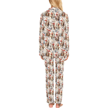Baha Ranch Western Santa Christmas Women's Pajama Set