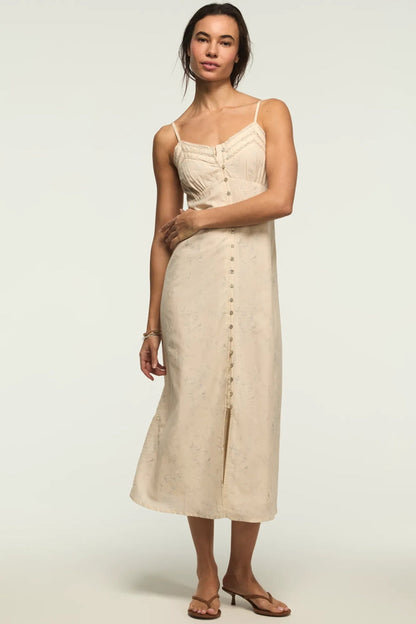 Lucky Brand Women's Festival Lace Trimmed Slip Dress - Cream Multi