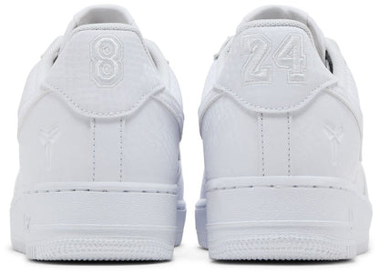 Nike Men's Air Force 1 Low 'Kobe Bryant Forever White' Sneakers