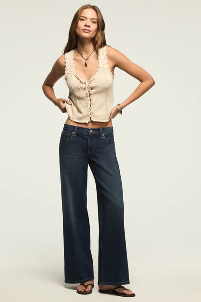 Lucky Brand Women's Mid Rise Sweet Wide Leg - New Heights Wash