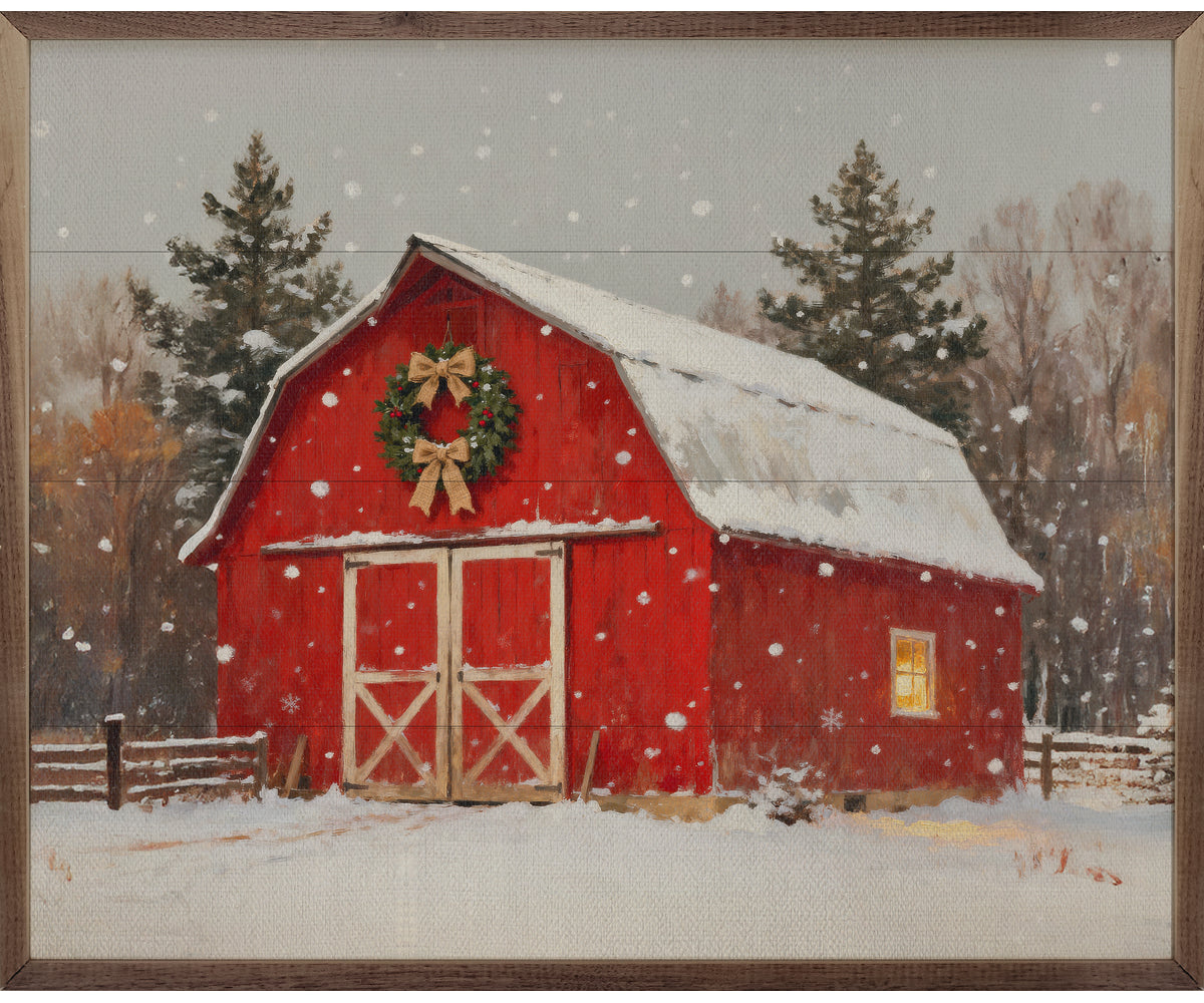 Kendrick Home Red Holiday Barn