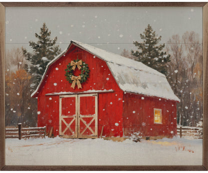 Kendrick Home Red Holiday Barn