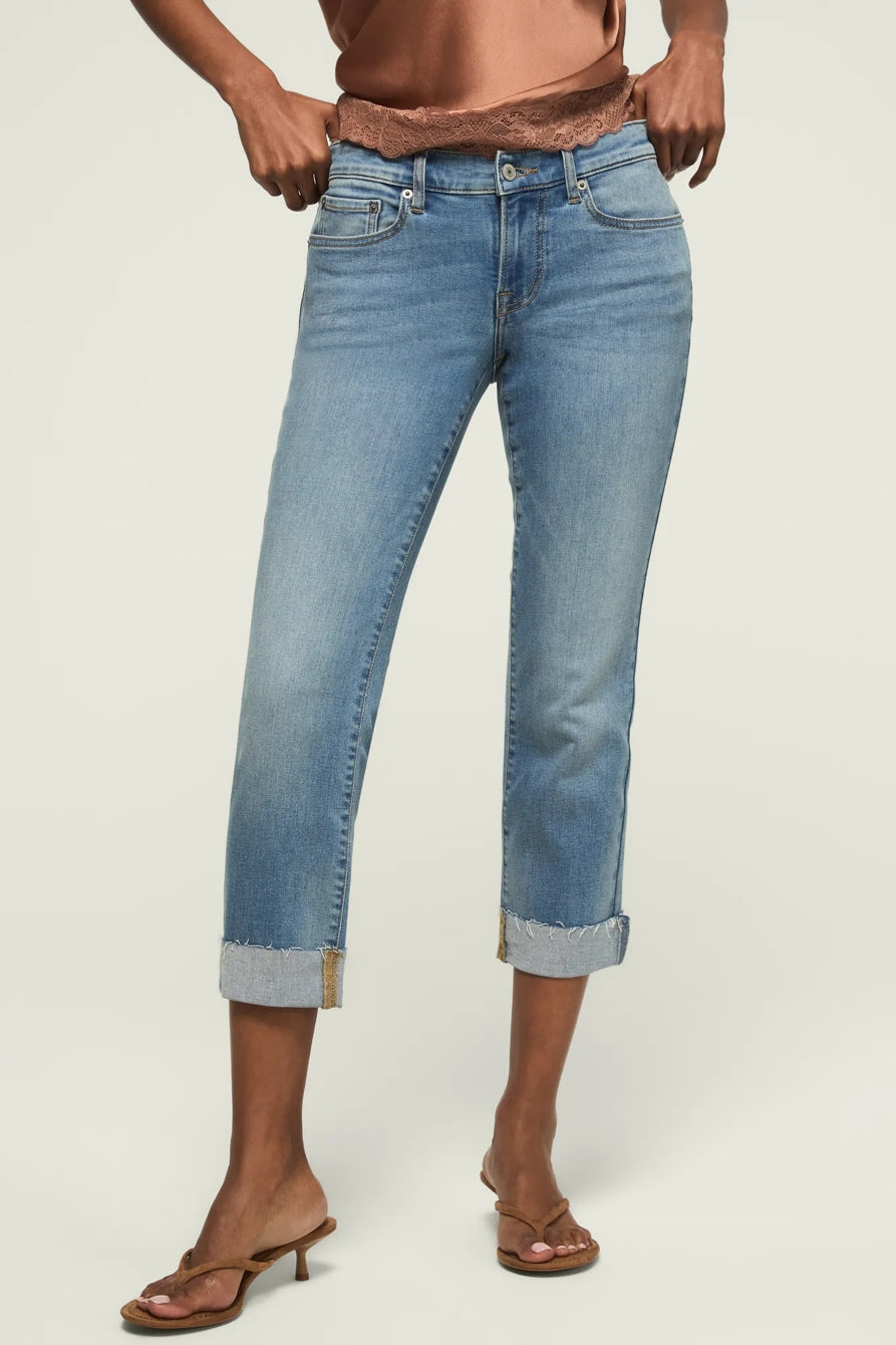 Lucky Brand Women's Mid Rise Sweet Crop - Pure Honey Wash