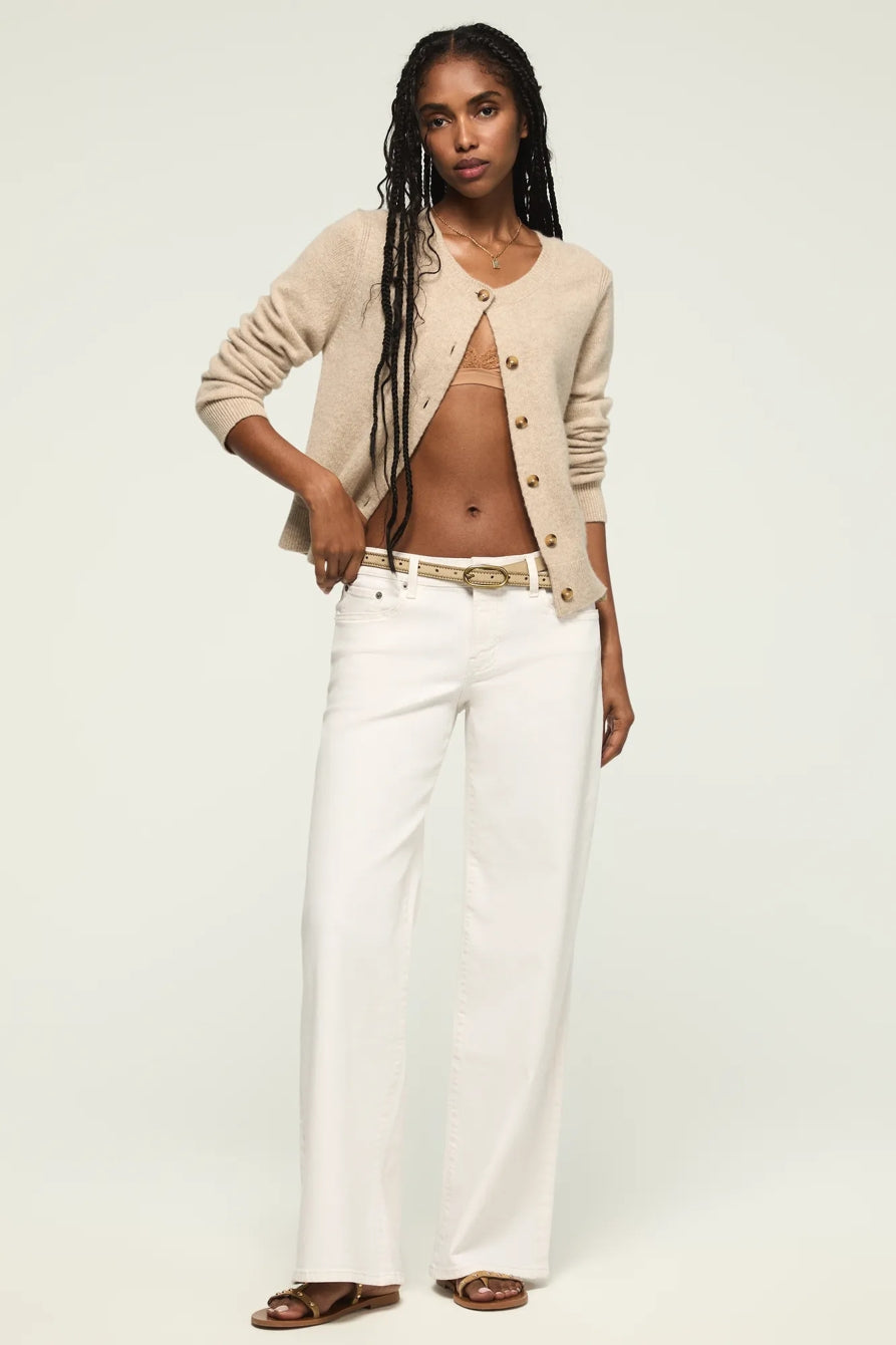 Lucky Brand Women's Mid Rise Sweet Wide Leg - White Lies Wash