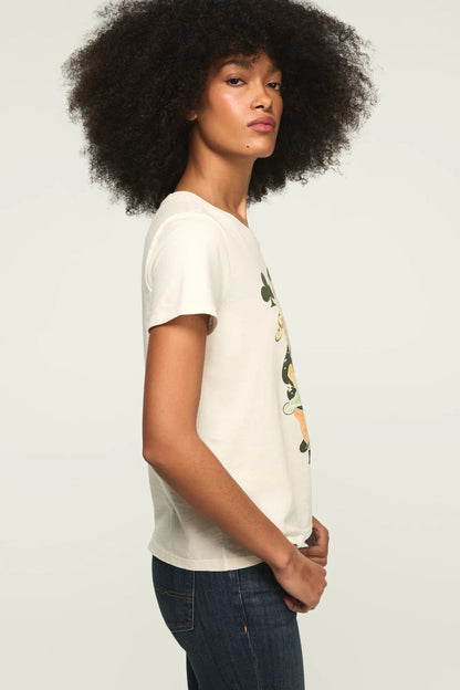 Lucky Brand Women's Stay Lucky Card Classic Crew - Gardenia