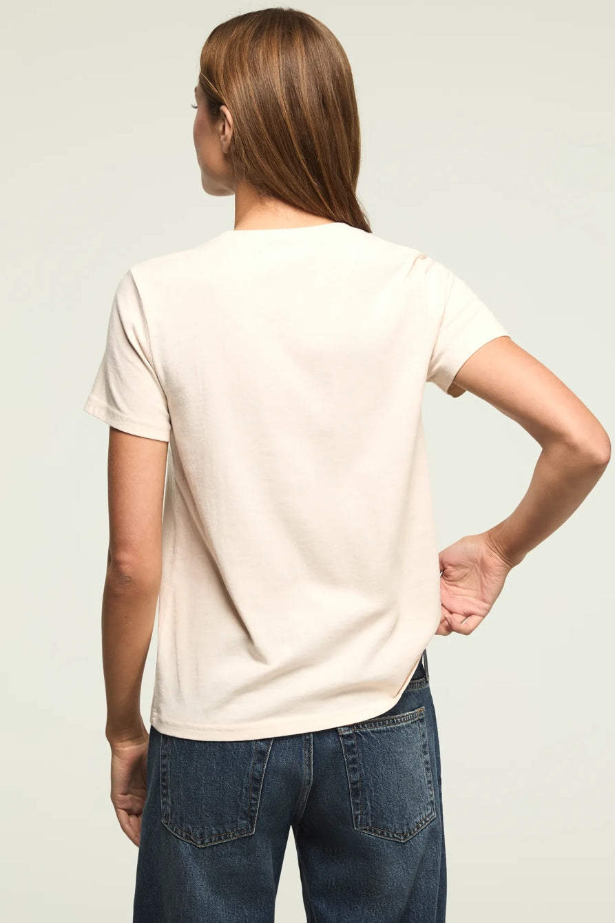 Lucky Brand Women's Drummer Queen Classic Crew - Vanilla Cream