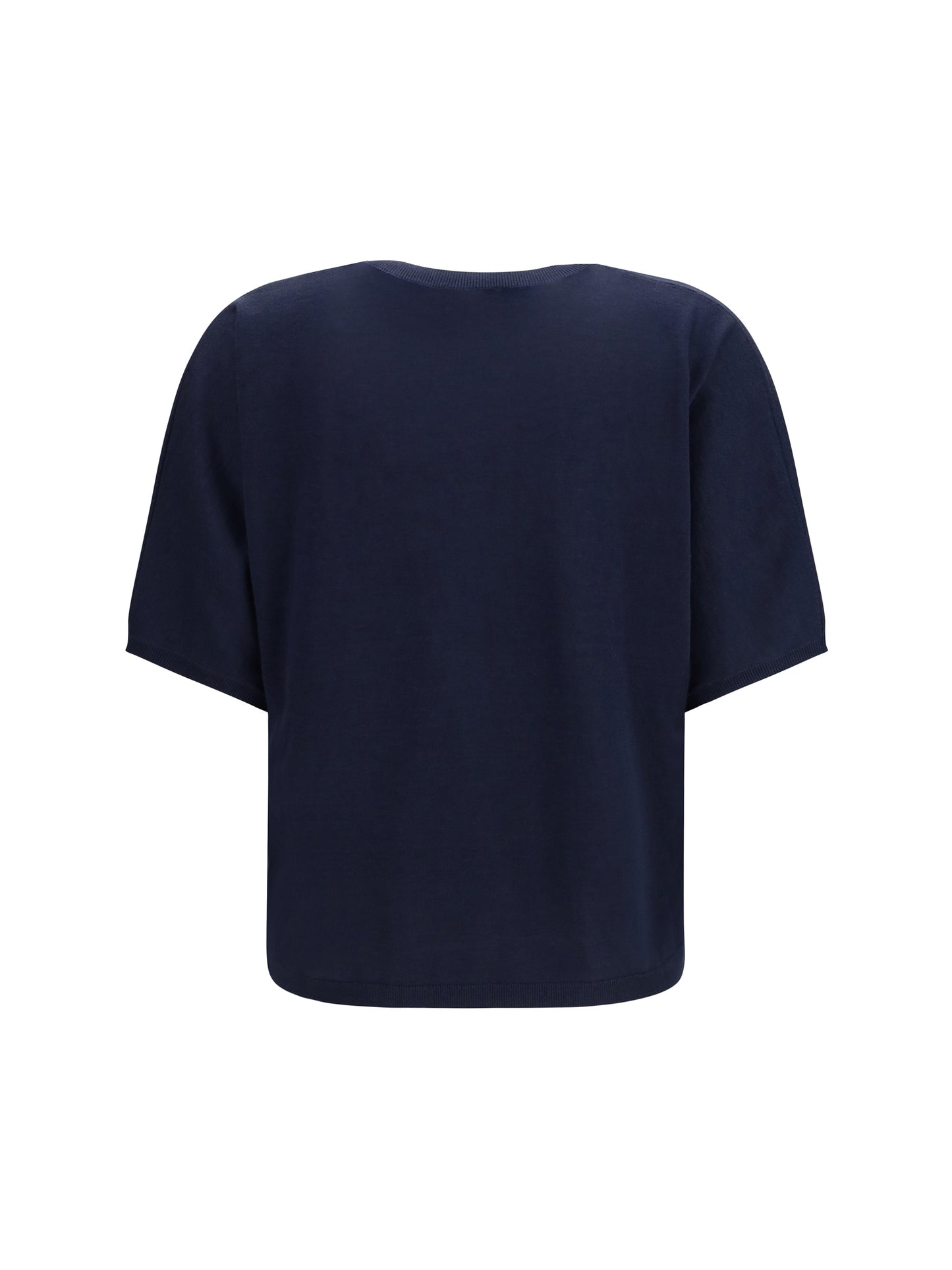Sweater Short-Sleeve Cashmere and Silk