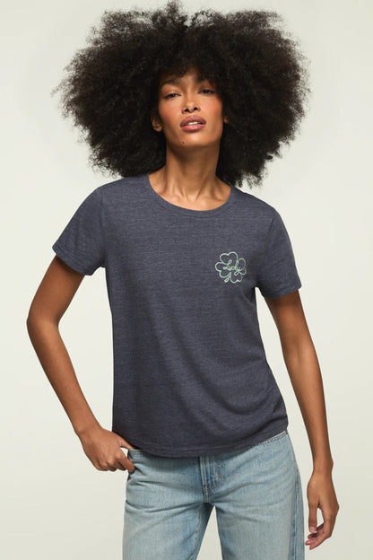 Lucky Brand Women's Lucky Clover Classic Crew - Odyssey Gray