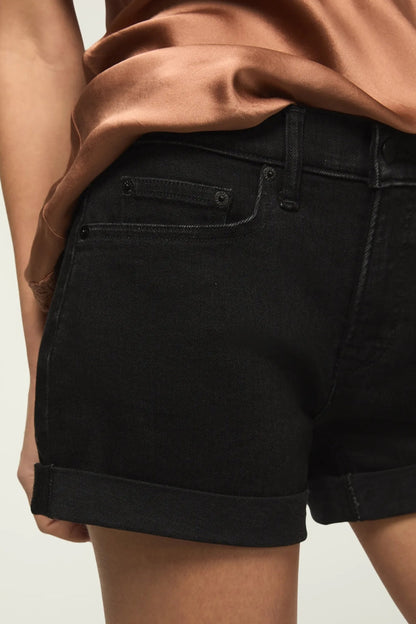 Lucky Brand Women's Mid Rise Ava Short - Clean Black